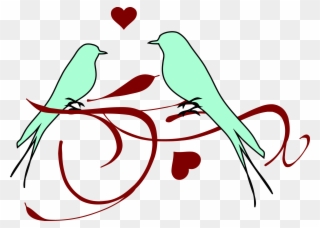 Love Birds Clipart - Clip Art Love Birds - Png Download