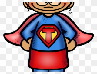 Super Girl Clipart Superteacher - Teacher Cartoon Hero - Png Download
