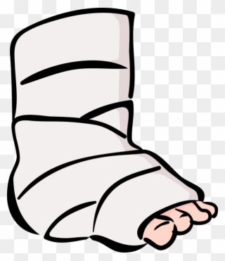Accident Patient With Ankle Vector Image Illustration - Transparent Broken Leg Clipart - Png Download