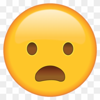When You're Too Dismayed To Speak, This Frowning, Shocked - Open Mouth Emoji Png Clipart