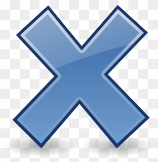 X Clip Art At Clker - Icon X Blue Transparent - Png Download
