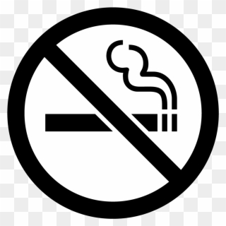 Cigarettes Vector Black And White - No Smoking Here Sign Clipart
