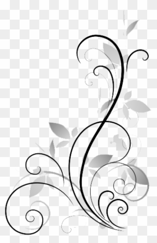 Flower Display Art Abstract Vector Royalty Free Stock - Black And White Flowers Clipart Png Transparent Png
