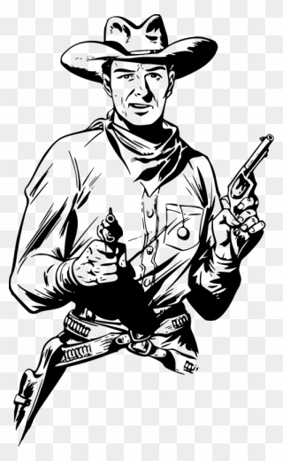 Cowboy In Comic Ad - Cowboy Png Clipart