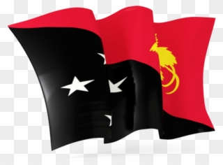Papua New Guinea Flag Waving Clipart