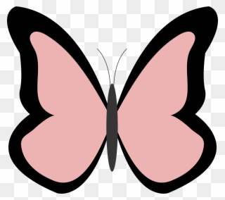 Clipartist Net Butterfly Color Colour Rosy Peace - Butterflies Clipart Color Pink - Png Download