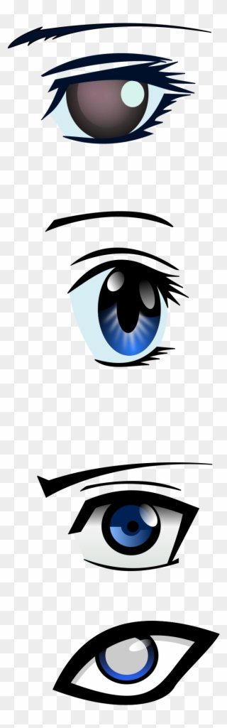 Vector - Anime Male Eyes Vector Clipart