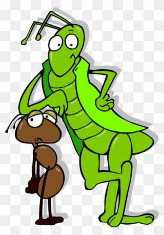 Pests & Bug Control - Ant And The Grasshopper Clipart - Png Download