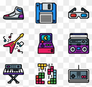 Eighties - Technology Cartoon Icon Png Clipart