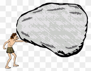 “he Has Done A Mighty Deed With His Arm - Caveman Rock Clipart