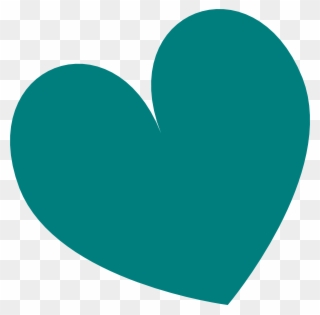 Teal Heart Clipart - Png Download