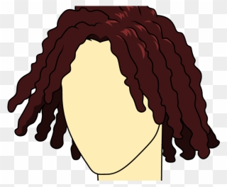 How To Draw Male Hairstyle - Cartoon With Dreads Transparent Clipart