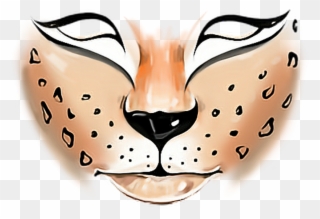 Tiger Facepaint Face Paint Makeup Oilpaint Animal Carto - Animal Face Paint Png Clipart