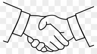 Court Drawing Easy - Handshake Transparent Background Clipart