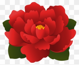 Red Flower Transparent Clip Art - Png Download