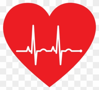 Free Clipart Of A Heart With An Ekg - Heart With Ekg Line - Png Download