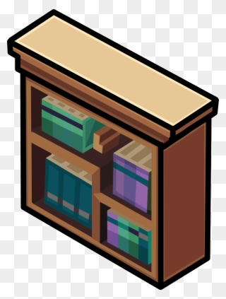 Bookshelf Clip Furniture Clip Art Freeuse - Bookshelf Club Penguin Wikia - Png Download