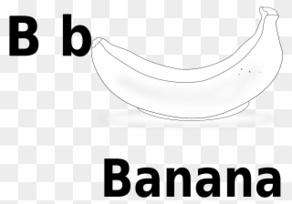B For Banana Panda Free Images - B For Banana Black And White Clipart