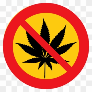 No Marijuana Clipart Cannabis Clip Art - Marijuana Leaf Crossed Out - Png Download