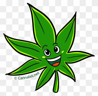 Marijuana Clipart Daun - Happy Cannabis Cartoon - Png Download