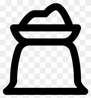 It Is A Drawing Of A Bag Or Sack Containing A Powder - Icona Sacco Di Farina Clipart