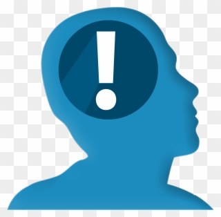 Head Profile With Exclamation Point - You Icon Clipart