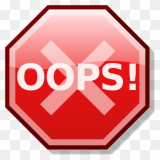 Oops Stop Sign Icon - Object With Hexagon Shape Clipart