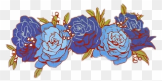 Flowercrown Flower Tumblr Blue Flower Crown Flowercrown - Victor Nikiforov Flower Crown Clipart