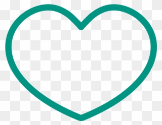 Care - Turquoise Heart Transparent Background Clipart