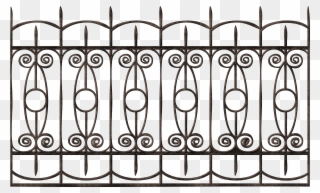 Clipart Freeuse Library Transparent Ornamental Iron - Transparent Iron Fence - Png Download