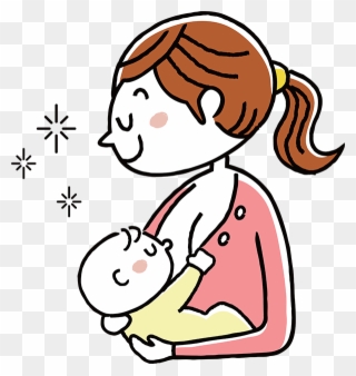 Breastfeeding Committment - Mom Breastfeeding Baby Cartoon Png Clipart