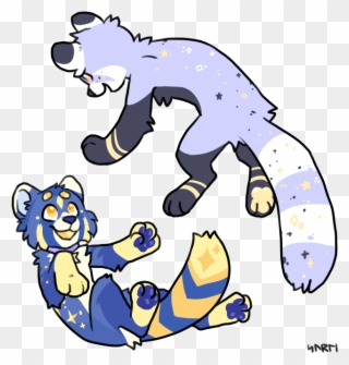 Someone On Telegram Had A Star-themed Red Panda Character - Drawing Clipart