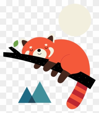 Svg Transparent Download T Shirt Giant Panda - Cute Red Panda Cartoon Clipart