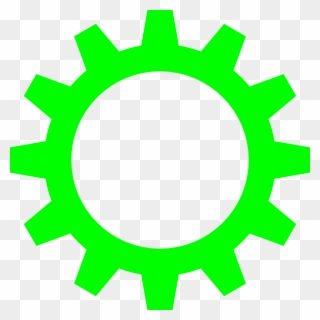 Green Cog Wheel Clipart
