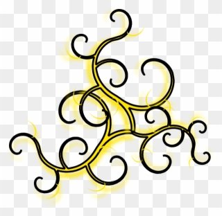 Yellow And Black Swirls Clipart