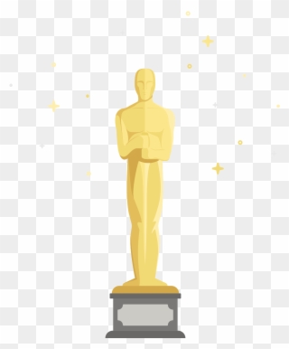 Oscar Clipart Figurine - Oscars Statue Cartoon - Png Download