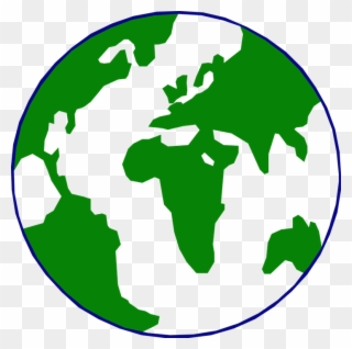 World Map In A Circle Clipart