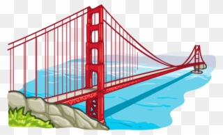 Golden Gate Clipart Place - Golden Gate Bridge Png Transparent Png