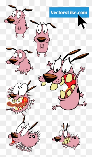 Courage The Cowardly Dog Characters - Courage The Cowardly Dog Characters Png Clipart
