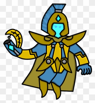 Appearance He Would Wear Gold And Blue Armor And Have Clipart