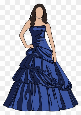 Blue Dress Clipart Prom Dress - Prom Dress Clipart - Png Download