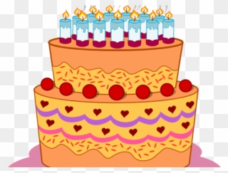 Sponge Cake Clipart Desert - Tillykke Med Fødselsdagen Kort - Png Download