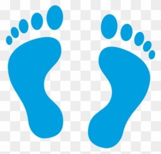 Feet Clipart Blue Foot - Icon Foot - Png Download