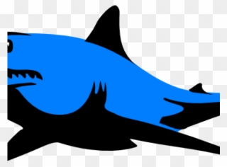Fins Clipart Blue Shark - Great White Shark Black And White Clipart - Png Download