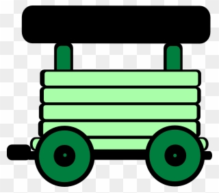 Loco Train Carriage Green Clip Art At Clker - Train Carriage Clipart - Png Download