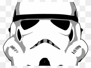 Drawn Head Stormtrooper - Stormtrooper Mask Art Png Clipart