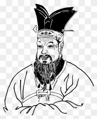 Lineart Famous Philosophy Vector Free Library - Confucius Line Drawing Clipart