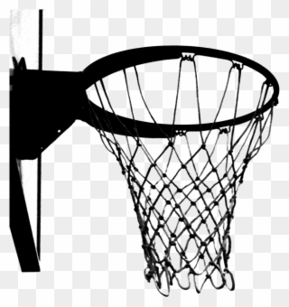 Absolutely Design Basketball Goal Clipart - Basketball Goal Silhouette Png Transparent Png