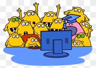 Children In The Classroom Playing On The Computer - Busythings Cat And Dog Clipart