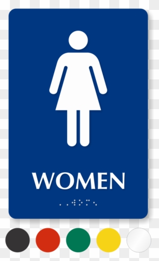 Women Pictogram Braille Restroom Sign - Restroom Signs Clipart